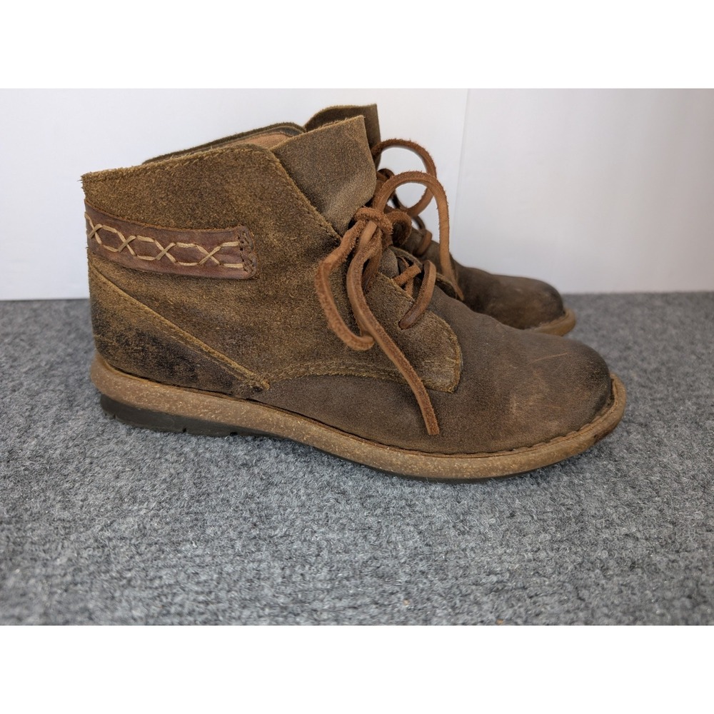 Born Cele Leather Ankle‎ Boots Womens 6/ 36 Brown Lace Up Chukka Casual